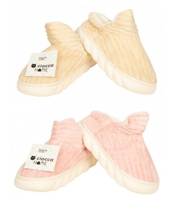 CIOCCA women's slipper home boot non-slip hard sole soft and warm homewear item 