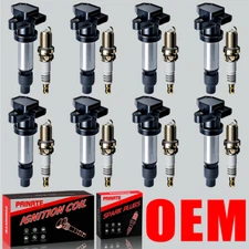 8X OEM Ignition Coil & 8X Iridium Spark Plug For Cadillac DTS STS XLR 4.6L UF564