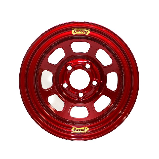 Bassett Racing 58D53IRC Red Chrome Wheel 15x8 IMCA 3" Backspace 5x5 D