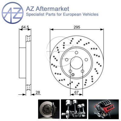 Fits Mercedes C-Class 2007-2014 SLS 2010-2014 AZ Front Rear Brake Disc