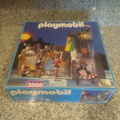Vintage Playmobil 3888 Knights Castle Defenders with Box, NEW Open Box