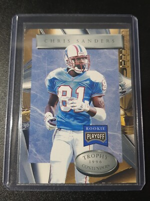 Chris Sanders - Playoff 1996 - Tennessee Titans - Trophy Contenders - Rookie RC