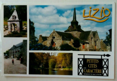 2000er KARTE;FRANKREICH;BRETAGNE;LIZIO;FONTAINE SAINT-LUBIN;KIRCHE;RATHAUS;VAL-JOINT