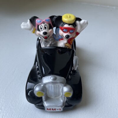 Disney's Mickey and Minnie in Car, Ceramic by Schmid Hollywood Or Bust Taiwan
