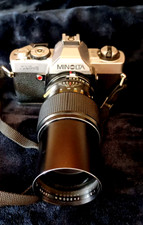 Vintage Minolta XG-A 35mm SLR Film Camera MD 1:2 50mm Lens working 