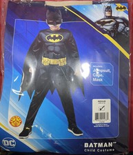 Rubies DC Batman Child Costume Halloween Dress Up Med 8-10 Jumpsuit Mask Cape
