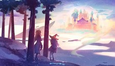 Landscape anime girls art fantasy pixiv fantasia trees Custom Gaming Mat Desk