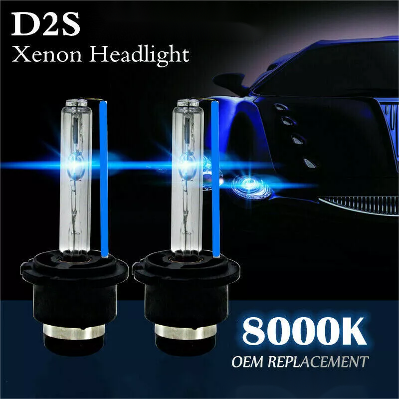 D2S HID Xenon Conversion Kit 8000K Ice Blue Headlight Bulbs
