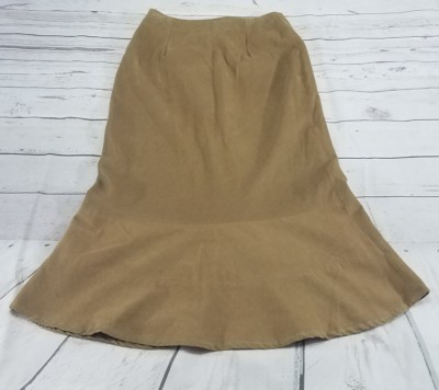 Cortefiel Collection Long A Line Skirt Size 42 Corduroy Style Made In Spain Used