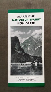 022 Prospekt / Broschüre Motorschifffahrt KÖNIGSSEE 60er Jahre