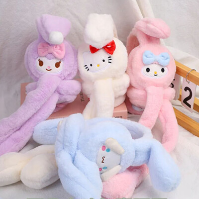 Kuromi Cinnamoroll Warm Ear Muffs Moving Ear Warmer Hat Anti-Cold