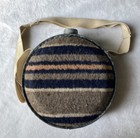 VTG 8.5" Galvanized Metal BOY SCOUTS Water CANTEEN Strap Wool Flannel Sides Cap