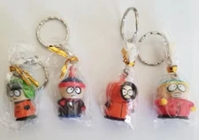 South Park Figures/Keychains/Zipper Pulls, PVC Gin Pung Toys 1998 NEW