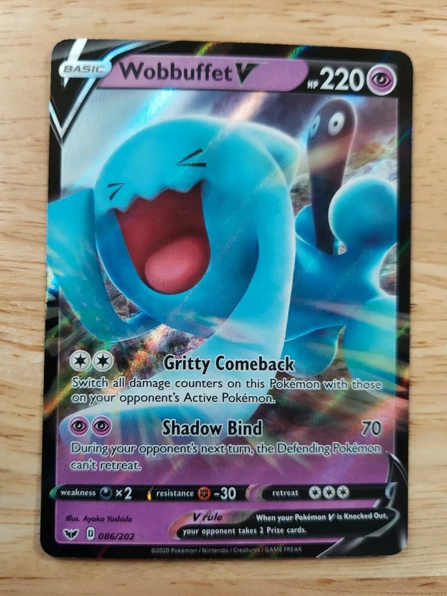 Wobbuffet V 086/202 Sword & Shield- NM Ultra Rare Pokemon Card