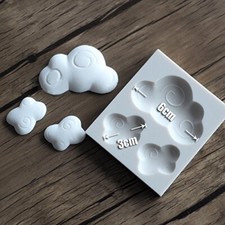 Cloud Silicone Mould Fondant Icing Fairy Cake Decorating Wax Baking Craft Resin