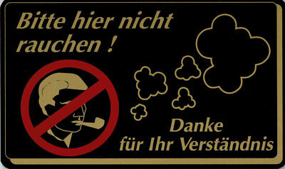 Hinweisschild - BITTE HIER NICHT RAUCHEN - 308474 - Gr. 25 x 15 cm ...