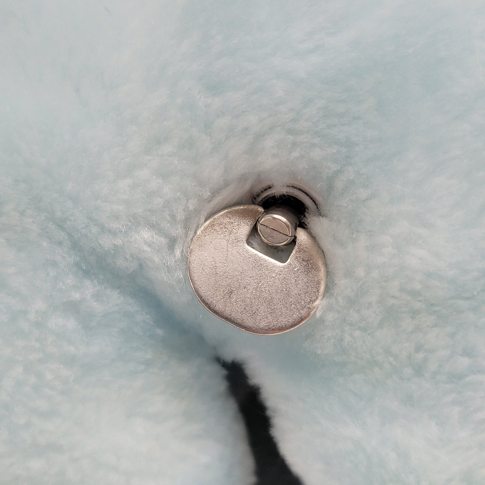 Vintage Eden WindUp Musical Blue Pastel Dinosaur Plush Toy Head Moves