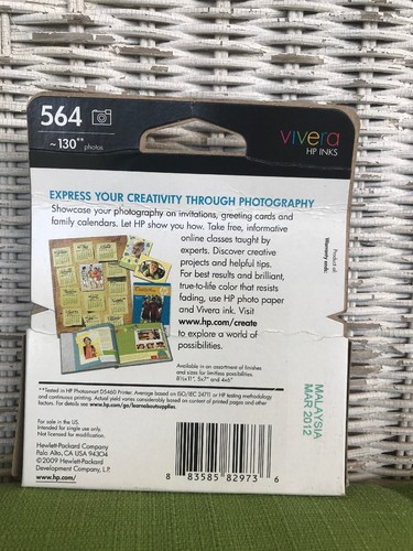 HP Photo Black Photo Ink Photosmart B8550 C6350 C6380 D5460 D7560 *EXP. 2012 - Picture 3 of 5