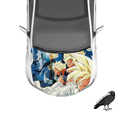 Super Saiyan Anime Hood Wrap 3M Premium 5YR Vinyl Car Decal 50'' X 65''
