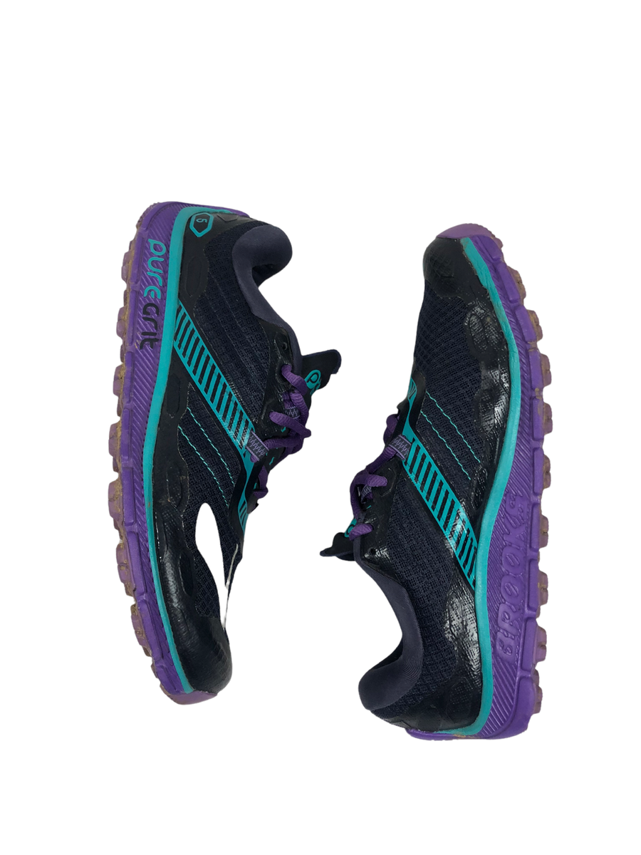 Brooks Puregrit Navy Blue Purple Running Shoes Women's (Size: