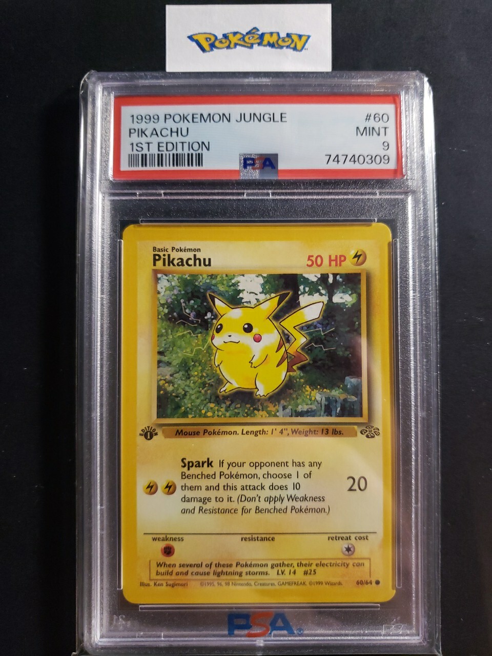 First Edition 1999 Pokemon Jungle 60/64 Pikachu PSA Mint 9