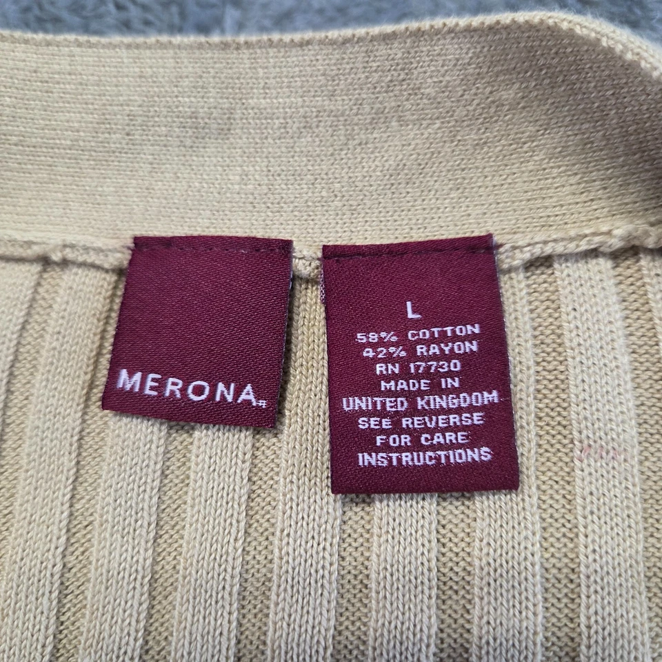 Merona Cardigan  Sweater Womens Size Large Beige Knit Long Sleeve Open Front - Image 4 of 4