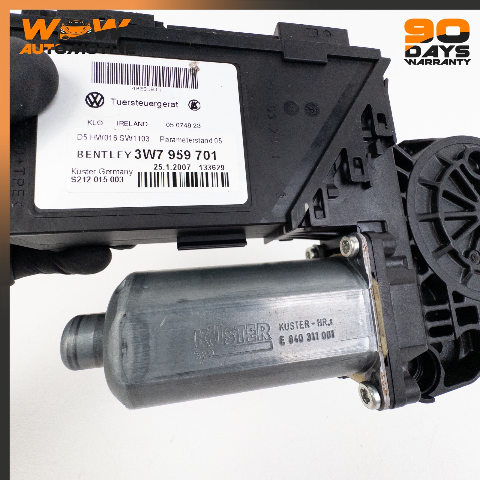 07-13 BENTLEY CONTINENTAL GTC FRONT LEFT DOOR WINDOW REGULATOR MOTOR CONTROL OEM