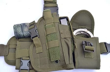 Tactical Drop Leg Thigh Gun Pistol Holster Color Glock Sig H&K S&W (OD Green)