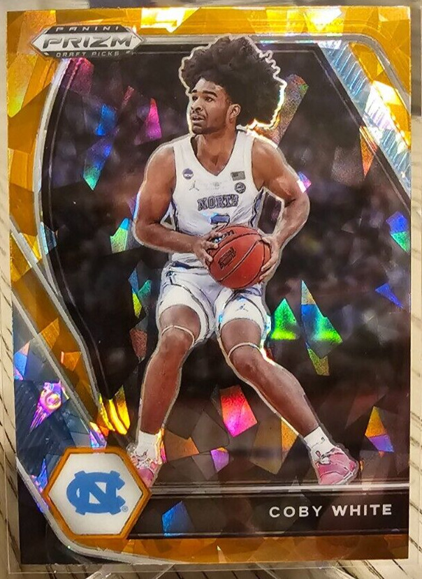2021 Panini Prizm Draft Picks Orange Prizm Coby White #35 Chicago Bulls