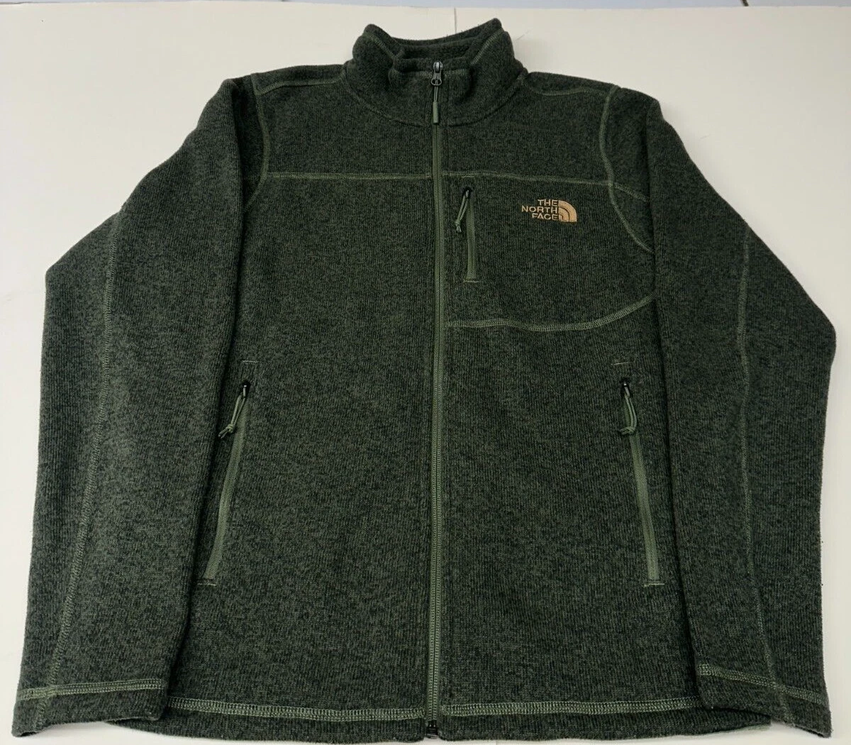 The NORTH FACE Olive Green Full Zip Fleece Jacket Size S/P