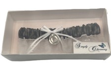 United States Air Force Camo Wedding Garter Satin Organza with Charm New In Box