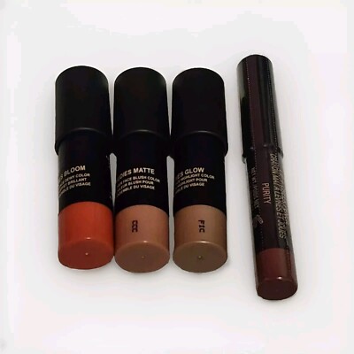 Nudestix 4 Pc Set Poppy Girl, Bare Back, Bubbly Bebe .07 Oz Ea & Purity .088