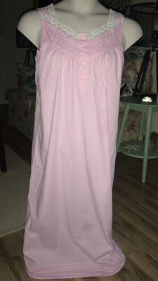 NATIONAL Women's Vtg Light Pink Cotton Eyelet Lace Trim