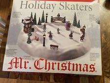 Mr Christmas Holiday Skaters Victorian Ice Skating Animated Music Lights NEW