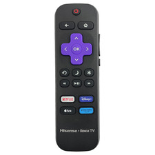 New Hisense TV Remote w/ Purple Button Netflix, Disney , Apple tv , Prime Keys