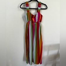Show Me Your MuMu Fling Midi Dress in Getaway Stripe Woman Size Small