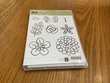 Stampin' Up FLOWER FEST Rubber Stamp Set of 8 122280