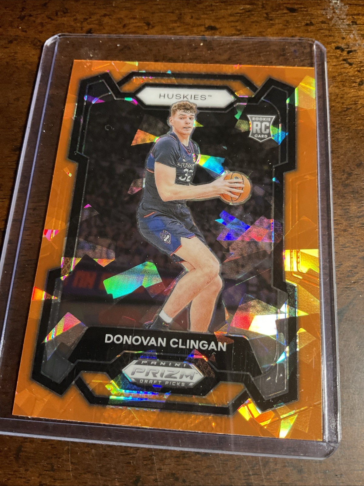 2024 Panini Prizm Draft Picks - Donovan Clingan #95 Orange Ice Prizm (RC)