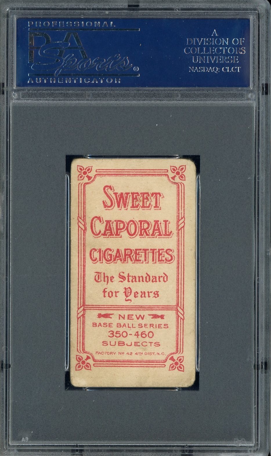T206 Ed Reulbach No Glove Showing Sweet Caporal 350-460 Subjects PSA 1 PR view 2