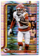 2025 Topps Chrome #145 Xavier Worthy Pulsar Refractor