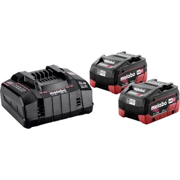 Metabo 685122000 Basic-Set 2 X Lihd 5.5 Ah Werkzeug-Akku Und LadegeräT 18 V 5.5-image