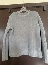 Duluth Trading Co. Woman s M Gray Waffle-Knit...