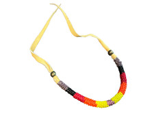 African Maasai Beaded Choker Necklace Ethnic Boho Colorful Unique
