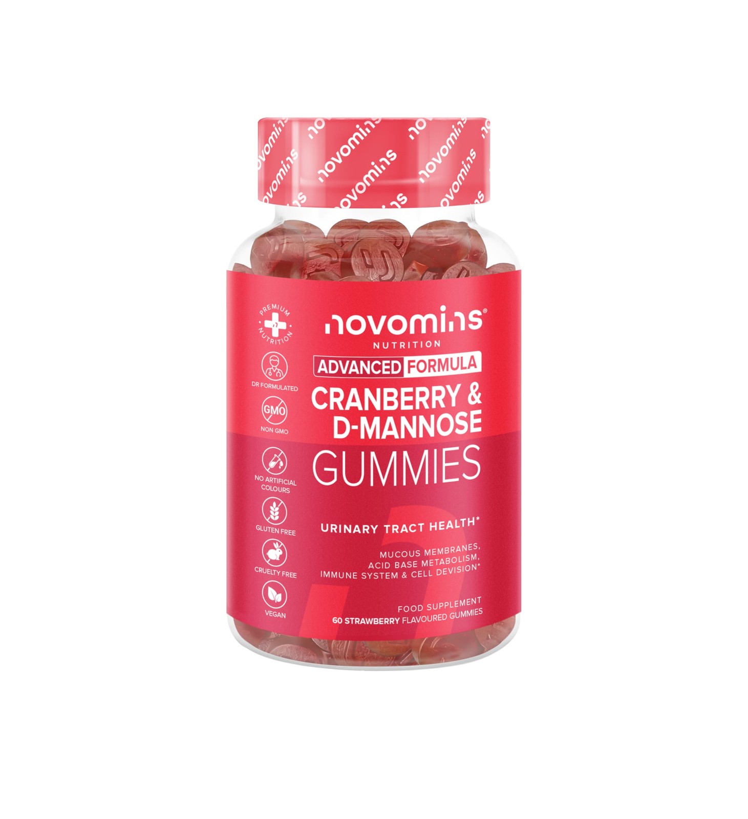 Novomins Cranberry & D-Mannose Gummies - 60 Gummies - Image 2