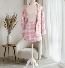 Asos Design Tweed Kostüm-Set Blazer & Rock k...
