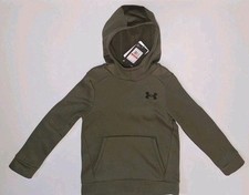 Under Armour 1379801 Boys XS Fleece Graphic HD Hoodie, 390 Marine OD Green/Blk