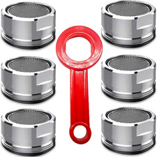 6PCS Faucet Aerator Bathroom Sink Standard Replacement Parts with Brass Shell 15
