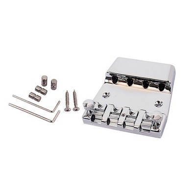 18mm Adjustable Chrome 4 String Bass Bridge Saddle For Rickenbacker Guitar Parts