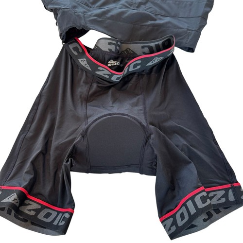 ZOIC 2-in-1 Bike Shorts Men’s Small Black Padded Liner Adjustable Waist Zip Pckt - Picture 2 of 12