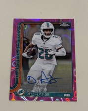 2025 Topps Chrome De’von Achane Devon Pink Lava Refractor Auto /250 Autograph
